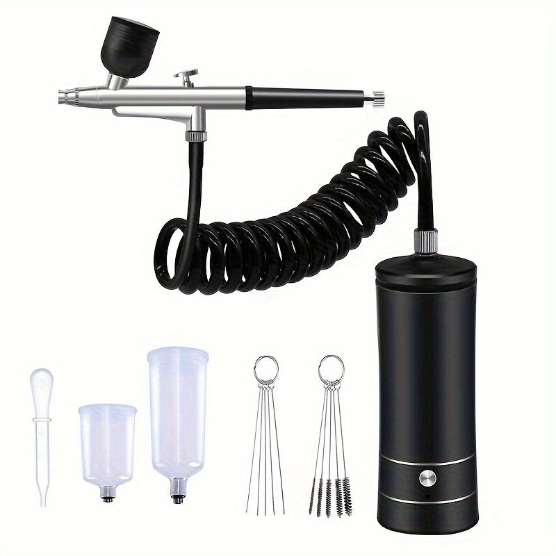 Airbrush With Compressor Portable Airbrush For Nails Cake Tattoo Makeup Paint Air Spray Gun Oxygen Injector Air Brush Kit