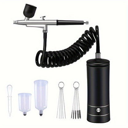 Airbrush With Compressor Portable Airbrush For Nails Cake Tattoo Makeup Paint Air Spray Gun Oxygen Injector Air Brush Kit