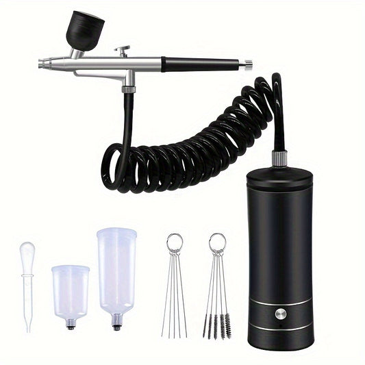 Airbrush With Compressor Portable Airbrush For Nails Cake Tattoo Makeup Paint Air Spray Gun Oxygen Injector Air Brush Kit