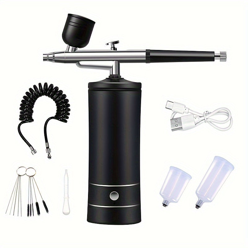 Airbrush With Compressor Portable Airbrush For Nails Cake Tattoo Makeup Paint Air Spray Gun Oxygen Injector Air Brush Kit