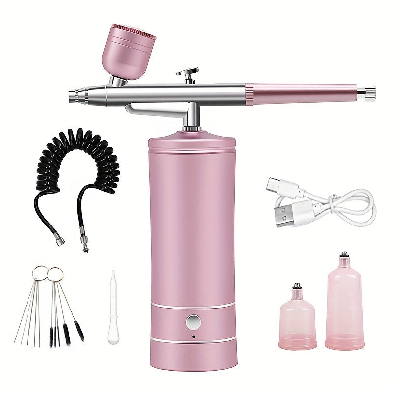 Airbrush With Compressor Portable Airbrush For Nails Cake Tattoo Makeup Paint Air Spray Gun Oxygen Injector Air Brush Kit
