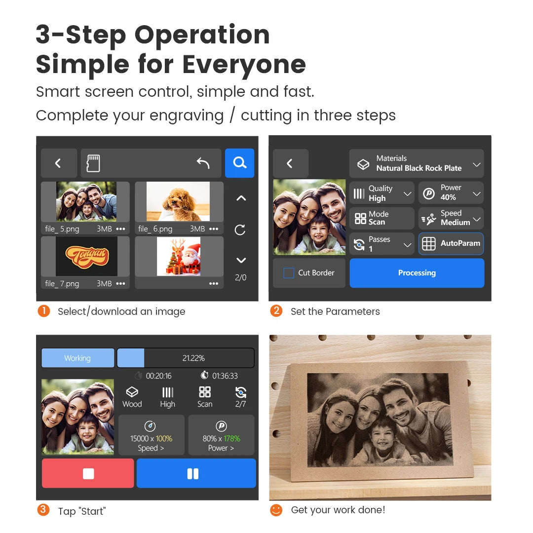 AlgoLaser Alpha MK2 22W Laser Engraver Cutting Machine Cutter With Laser Engraver Accessorie Honeycomb Panel and Rotary Roller