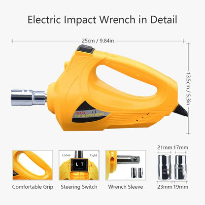 Electric Wrench 1/2 Inch 480N 12V Impact Wrench For Remooving Car Tire Auto Tyre Demount Tools Automotive Repair Tool QZ008