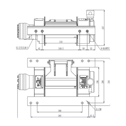 Traction hydraulic winch 4 tons hydraulic barrier clearing winch 4 tons winch with 25 m wire rope