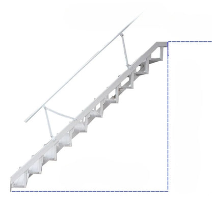 Folding Ladder Stairs Custom Outdoor Fire Small Duplex Indoor and Outdoor Loft Second Floor Villa Loft Home Small Apartment