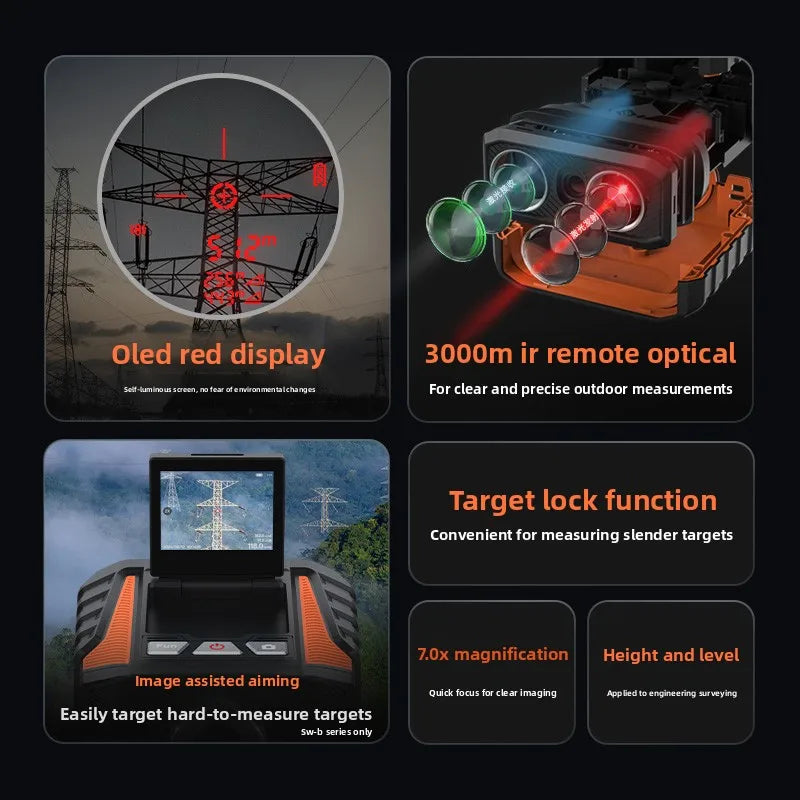 Outdoor 3 km laser rangefinder telescope long-distance power forestry engineering image measuring instrument