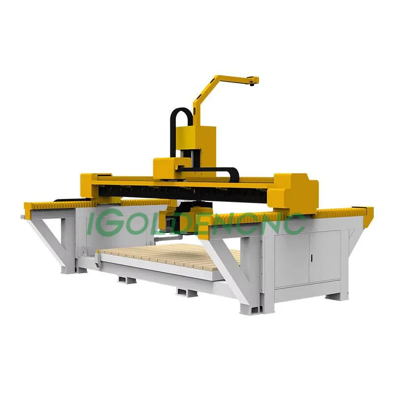 Large Bridge Saw 5 Axis Stone Cutter Cnc Marble Stone Cnc Router Engrave Machine For Sale
