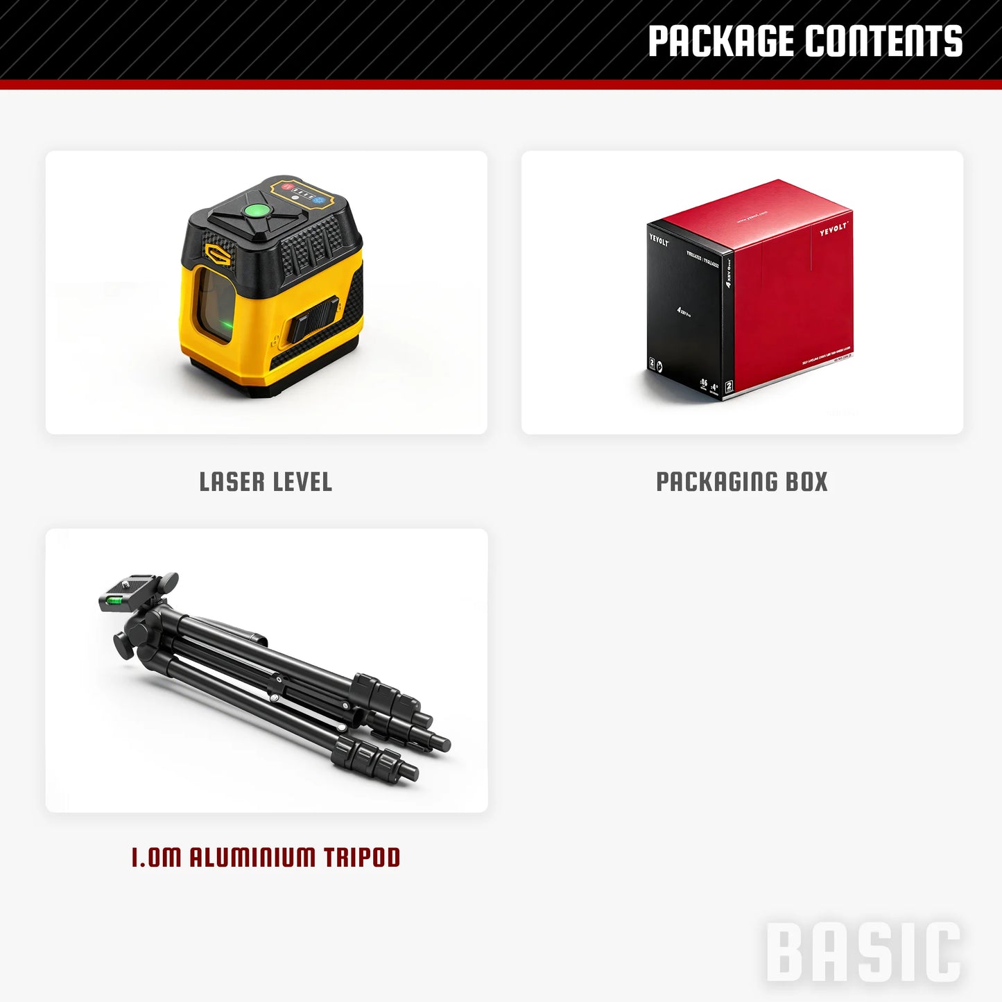 YEVOLT YVGLL4HF2 2-Line Green Laser Level - Bright Green Cross Line Laser with Self-Leveling, High Precision for Home Renovation