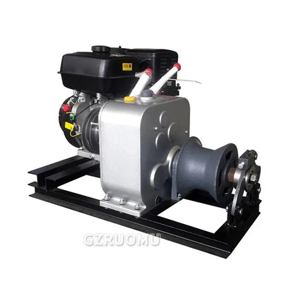 Power Motorized Winch Mill 3 Tons Gasoline Diesel Electric Winch Cable Traction  5 Tons Conveyor Winch Motor Mill