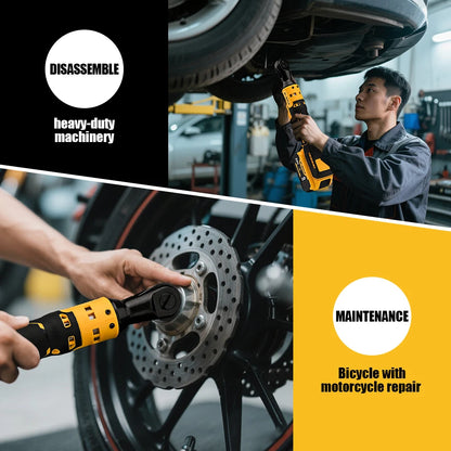 Electric Ratchet Right Angle Wrench 1/2 Inch Cordless Variable Speed Nut Removal Wrench Power Tools For Dewalt 20V Battery Pin