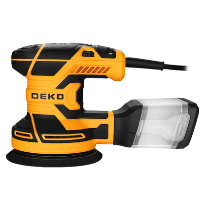 DEKO DKOS32XL125 320W Speed 14000pm Random Orbit Sander  Home DIY Carpenter Strong Dust Collection Polisher