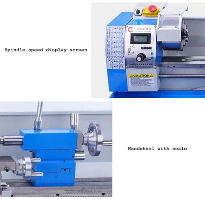 Tongchen CNC Lathe Woodworking Machine Tool Extended Double Chuck Horizontal Milling Cutter 220V Small Metal Lathe Instrument