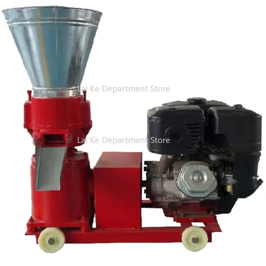 High Productivity 7.5hp Gas-oline Engine Wood Feed Pellet Mill with Flat Die for Home Use Farms Featuring Core Motor Component