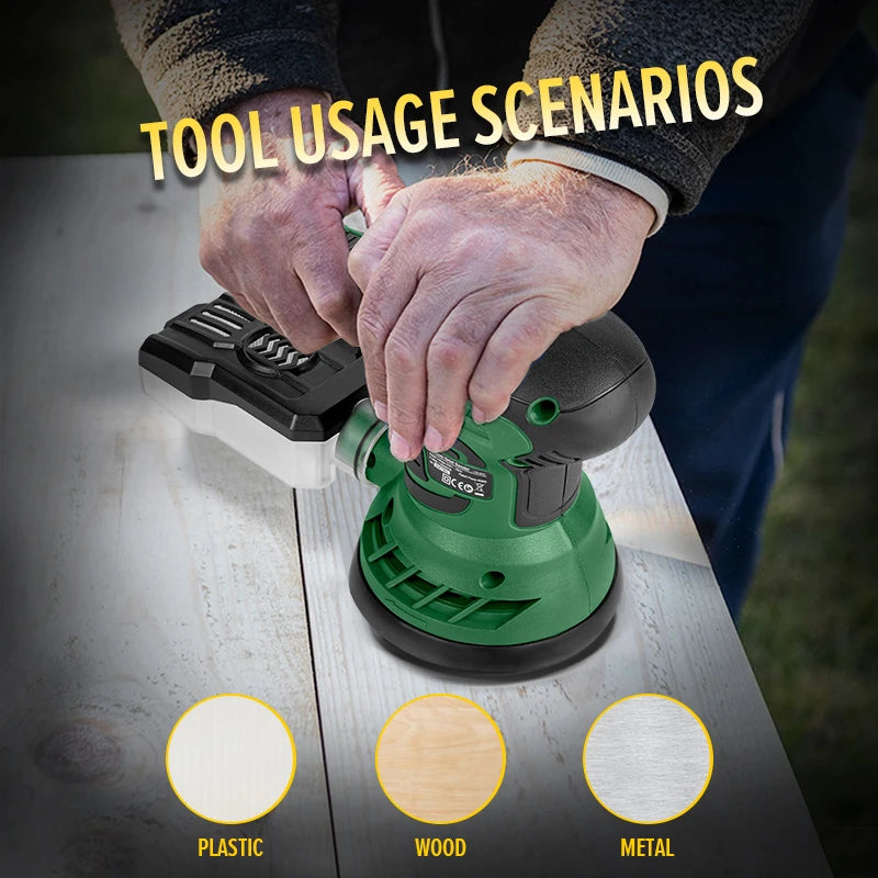 400W Electric Sander Machine 230V with 7-Speed Transmission 125mm Sanding Pad Dust Collector And 21pcs Sandpapers PROSTORMER