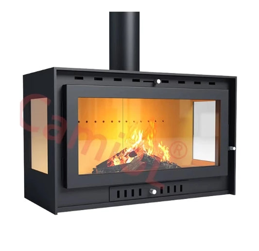 Compact Freestanding Indoor Wood Fireplace