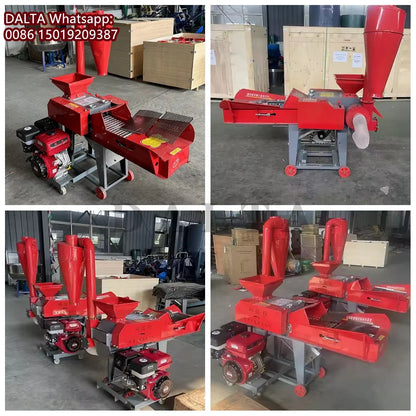 8HP Diesel Engine High Speed Chaff Grass Crusher Cutter Hay Cutting Kneading Machine for farm