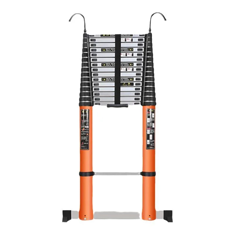 Aluminum Telescopic Ladder 5M 6M 8M Portable Straight Design with Hook Wheel for Engineering and Household Use