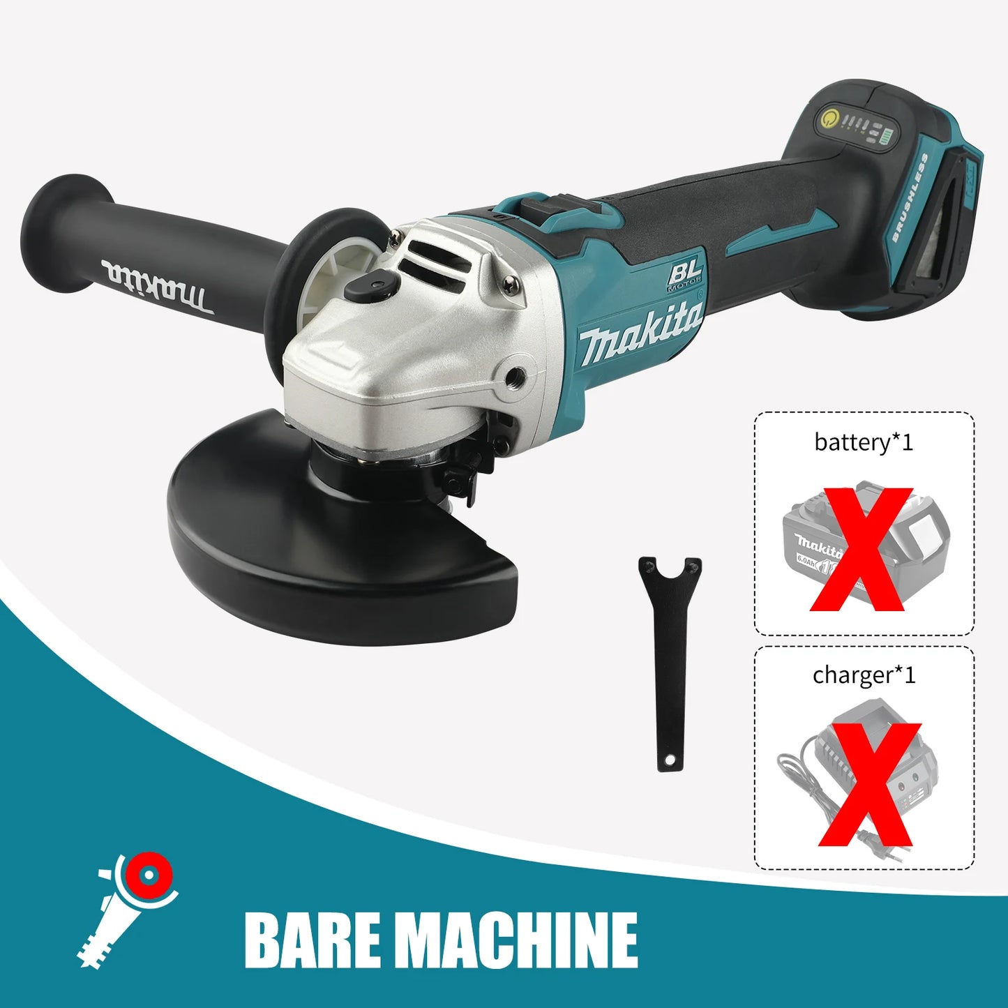 Makita DGA406 100/125mm 18v power tools Grinder Tool Wireless Power Tools Electric Grinder Angle Grinder Brushless Sander Angle