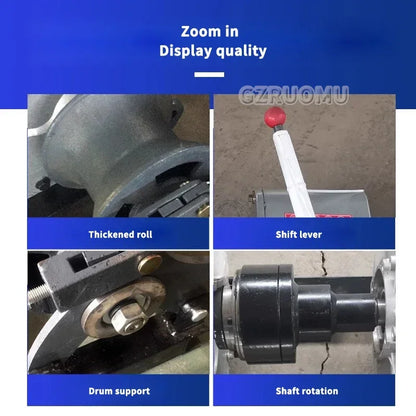 Power Motorized Winch Mill 3 Tons Gasoline Diesel Electric Winch Cable Traction  5 Tons Conveyor Winch Motor Mill