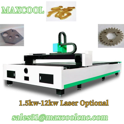 Maxcool New Fiber Laser Metal Sheet Cutting Machine Advertising Letter Engraving SS CS Laser Cutter 3kw 6kw 12kw Aluminum Cut