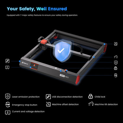2026 AlgoLaser Alpha MK2 20/40W Powerful Laser Engraver DIY Business Laser Cutter Engraving Machine For Metal Wood Acrylic Metal
