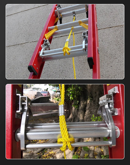 High Safety Telescopic Fiberglass Insulation Retractable Insulated Telescopic Ladder for Lineman