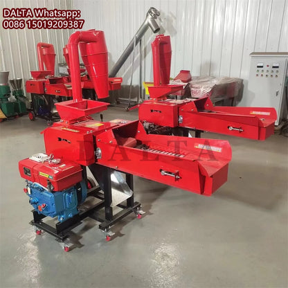 8HP Diesel Engine High Speed Chaff Grass Crusher Cutter Hay Cutting Kneading Machine for farm