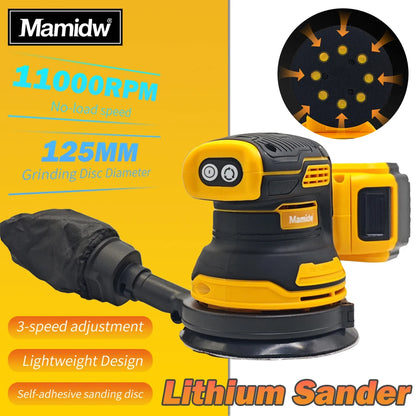 Brushless Sander Disc 8000rpm For DEWALT/Makita/Milwaukee Battery Pin Cordless Woodworking Sanding Putty Polishing Power Tool ﻿