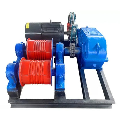 Customized Reciprocating Winch Factory Reciprocating Traction Winch Rail Transport Large Double Drum Friction Winch