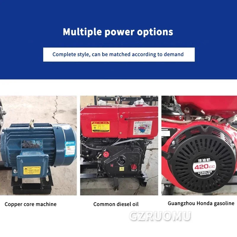 Power Motorized Winch Mill 3 Tons Gasoline Diesel Electric Winch Cable Traction  5 Tons Conveyor Winch Motor Mill