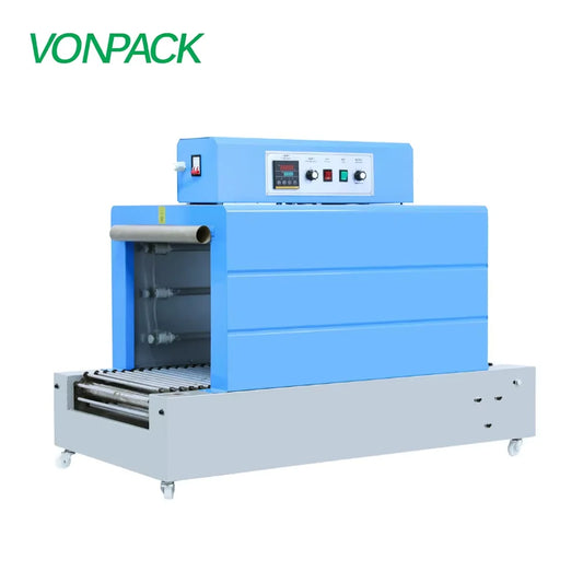 VONPACK Roller 4535 Factory Price in Stock Automatic PVC/PP/POF Film Packaging Equipment Heat Shrink Wrapping Machinery Bottle
