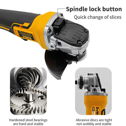 Dewalt 125mm DCG405 Cordless Angle Grinder Brushless Metal Cutter Woodworking Sander For Dewalt 20V Batteries