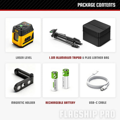 YEVOLT YVGLL4HF2 2-Line Green Laser Level - Bright Green Cross Line Laser with Self-Leveling, High Precision for Home Renovation