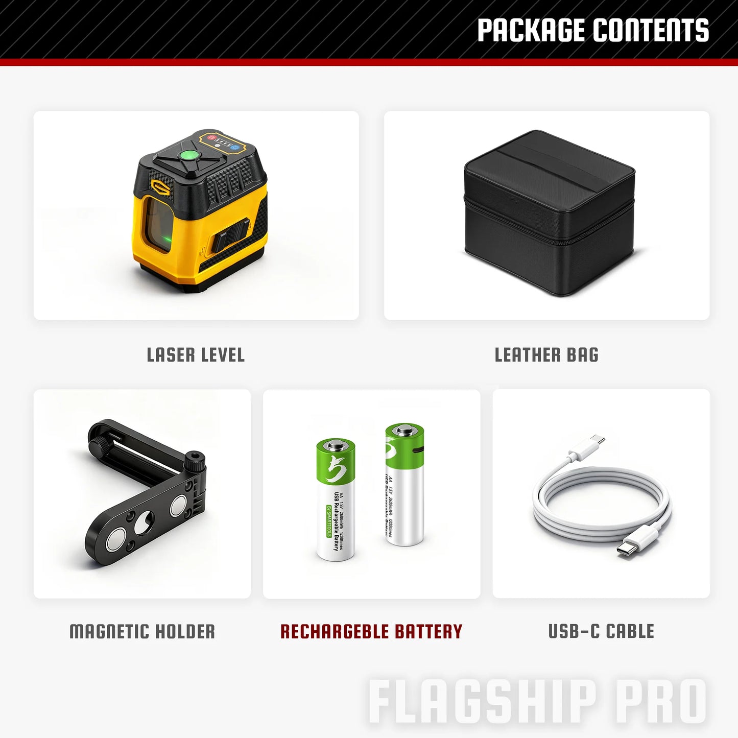 YEVOLT YVGLL4HF2 2-Line Green Laser Level - Bright Green Cross Line Laser with Self-Leveling, High Precision for Home Renovation