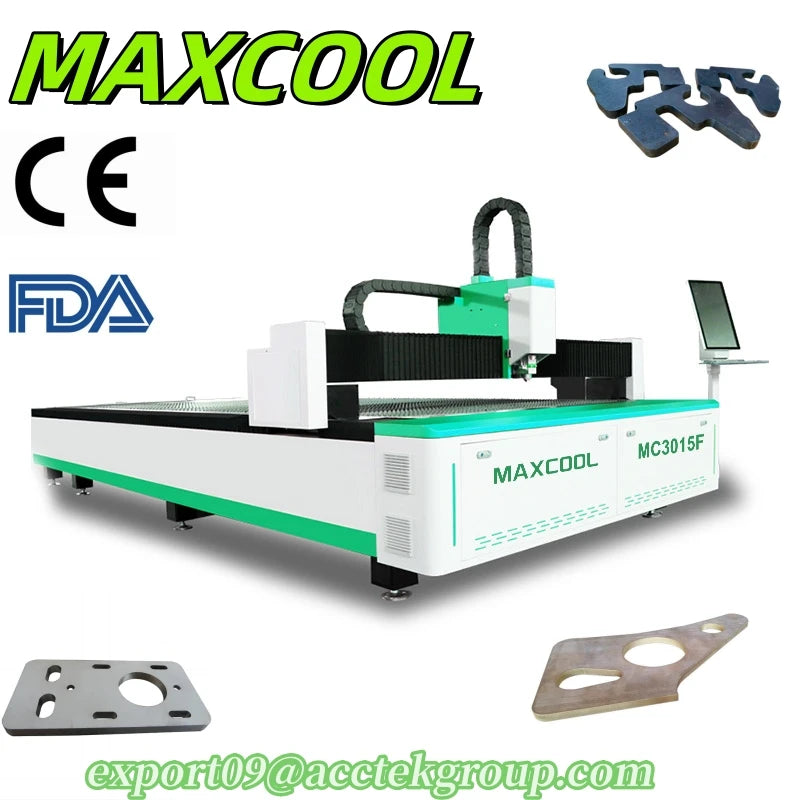 Maxcool New Fiber Laser Metal Sheet Cutting Machine Advertising Letter Engraving SS CS Laser Cutter 3kw 6kw 12kw Aluminum Cut