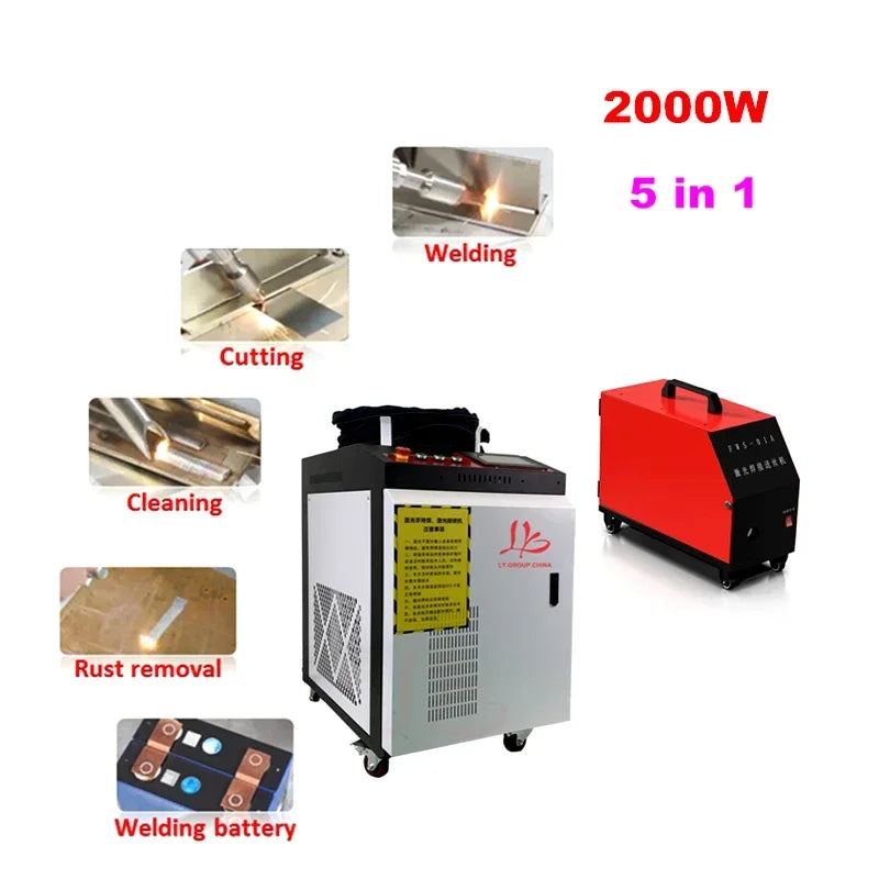 Handheld Laser Machine 5In1 Welding Cutting Cleaning Rust Removal BWT 3KW 2KW 1KW Spot Welder for Metal Steel Battery Cutter