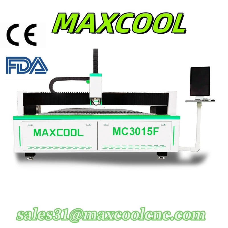 Maxcool New Fiber Laser Metal Sheet Cutting Machine Advertising Letter Engraving SS CS Laser Cutter 3kw 6kw 12kw Aluminum Cut