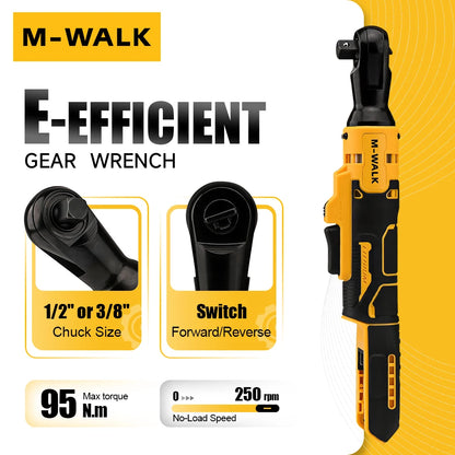 Electric Ratchet Right Angle Wrench 1/2 Inch Cordless Variable Speed Nut Removal Wrench Power Tools For Dewalt 20V Battery Pin
