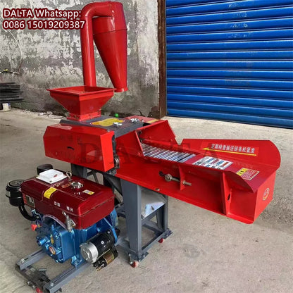 8HP Diesel Engine High Speed Chaff Grass Crusher Cutter Hay Cutting Kneading Machine for farm