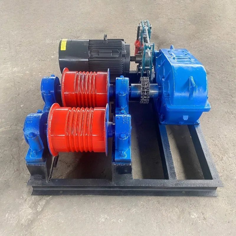 Customized Reciprocating Winch Factory Reciprocating Traction Winch Rail Transport Large Double Drum Friction Winch