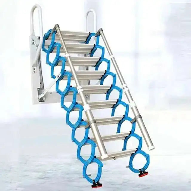Invisible Folding Ladders Outdoor Wall-mounted Ladders Attic Retractable Stairs Home Lifting Indoor and Simple Stretching Stairs