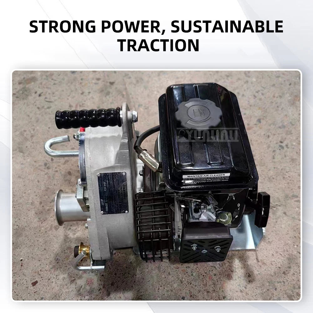 700kg  Portable Winch Puller | Hand-Carry Diesel Winch Machine for Cable Pulling & Lifting