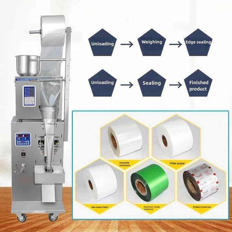 Back sealed Small Wrapping Machinetea Powder Food 50-100g Coffee Bag Sugar Powder Bag Packaging Machine