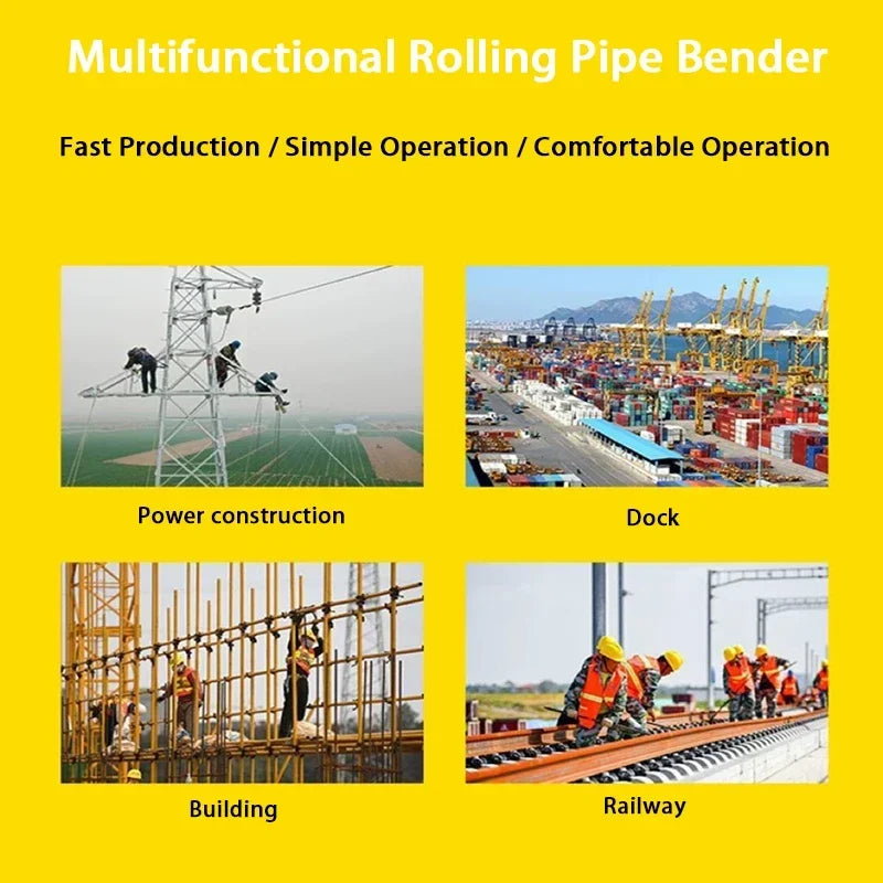Rolling 360 Degrees Hydraulic Pipe Bender Electric Bending Machine 76B All-Inclusive.Bendable Round Tube and Square Tube Bending