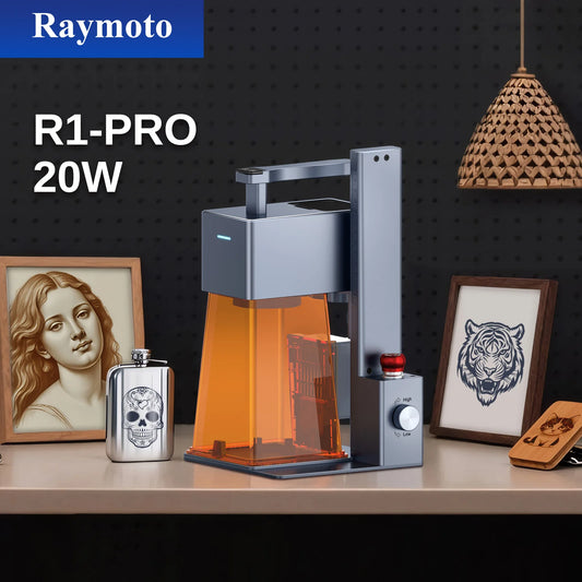 Raymoto R1 10W 20W Portable Laser Engraving Machine Easy to Use Fast Engraving Speed Multi Material Compact DIY Laser Engraver