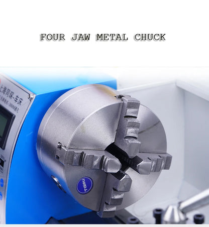 Tongchen CNC Lathe Woodworking Machine Tool Extended Double Chuck Horizontal Milling Cutter 220V Small Metal Lathe Instrument