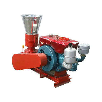 High Productivity 7.5hp Gas-oline Engine Wood Feed Pellet Mill with Flat Die for Home Use Farms Featuring Core Motor Component