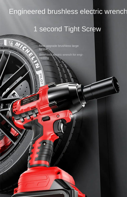 110V/220V Professional German Electric Wrench with High Torque Brushless Lithium Battery and Impact Wrench for Powerful AC