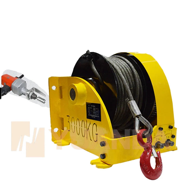 200 m Wire Rope Hand Winch, 5.4 Tonne Hand Winch, Small Worm Gear Hand Winch Can Be Customised