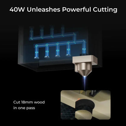 xTool S1 40W Laser Cutter and Laser Engraver Machine, 23.93" x 15.16" Bed Size, 600mm/s Speed for Wood and Metal, Acrylic